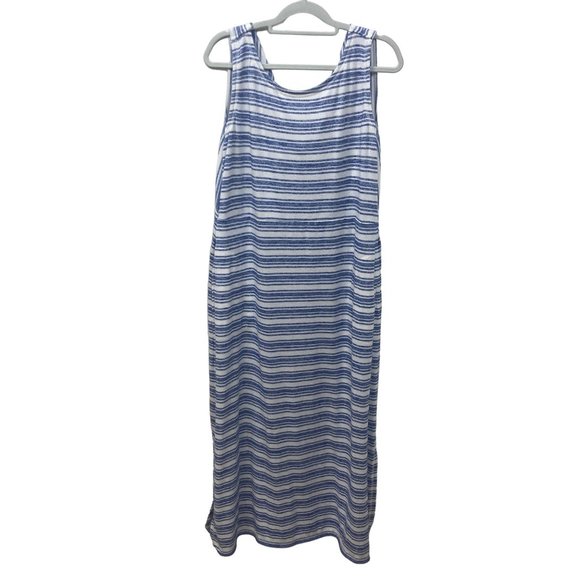 Talbots Dresses & Skirts - Talbots blue white striped nautical maxi dress XL